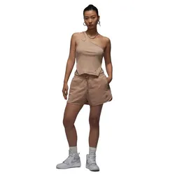 Áo Ba Lỗ Nữ Nike Jordan Women's Asymmetrical Ribbed Tank Top FN5799-244 Màu Nâu Be Size S