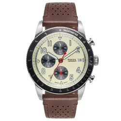 Đồng Hồ Nam Fossil Sport Tourer Chronograph 42mm FS6042 Màu Nâu Vàng