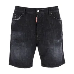 Quần Short Nam Dsquared2 Clean Black Wash Marine Shorts S74MU0804S30357900 Màu Đen Size 44