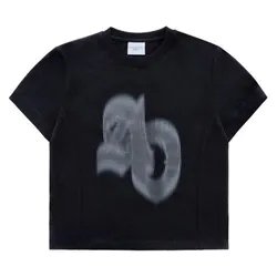 Áo Croptop Nữ Acmé De La Vie ADLV Symbol Half Tone Print Tshirt Màu Đen