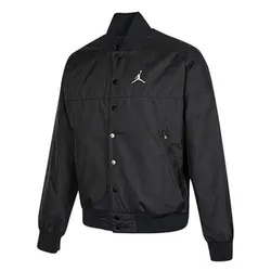 Áo Khoác Nam Nike Jordan Logo Baseball Collar Jacket Autumn Black DJ0878-010 Màu Đen Size S