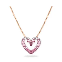 Dây Chuyền Nữ Swarovski Sublima Pendant Heart Small Pink, Rose Gold Tone Plating 5640301 Màu Vàng Hồng