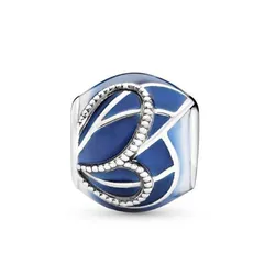 Hạt Vòng Charm Pandora Butterfly Wing 797886ENMX Màu Xanh Blue
