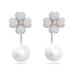 Khuyên Tai Nữ Swarovski Latisha Earring Jackets Flower, White, Rose Gold-Tone Plated 5636487 Màu Trắng