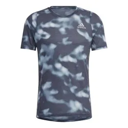 Áo Thun Nam Adidas M Run Icons Aop T-Shirt HM1216 Màu Xanh Xám Size S