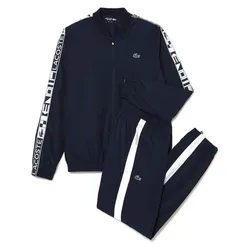 Bộ Quần Áo Thể Thao Nam Lacoste Men's Sport Logo Stripe Tennis Sweatsuit WH9404-51 423 Màu Xanh Navy Size 3