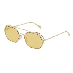 Kính Mát Nữ Fendi Gold Mirror Geometric Ladies Sunglasses FEN SUN FE40039U 10L Màu Vàng