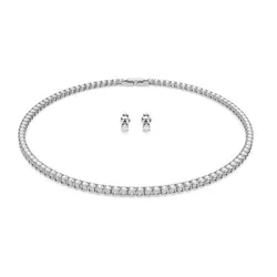 Set Dây Chuyền Khuyên Tai Swarovski Round Cut Tennis Deluxe Necklace and Earrings 5506861