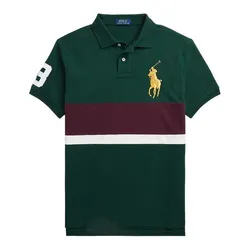 Áo Polo Nam Ralph Lauren Custom Slim Fit Big Pony Mesh 239001 - GRN Màu Xanh Green Size XS