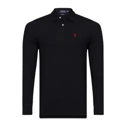 Áo Polo Dài Tay Nam Ralph Lauren RLNEUBLACKLS Màu Đen Size L