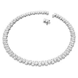 Dây Chuyền Nữ Swarovski Matrix Tennis Necklace Pear Cut, White, Rhodium Plated 5598362 Màu Trắng