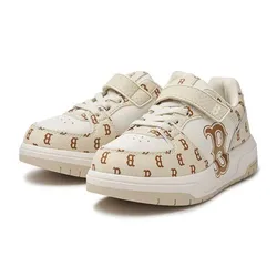 Giày Trẻ Em MLB Chunky Liner Denim Monogram Junior Boston Red Sox 7ASXJM44N-43CRD Màu Kem