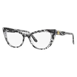 Kính Mắt Cận Nữ Dolce & Gabbana Eyeglasses DG3354 3152 54 Màu Đen Trắng