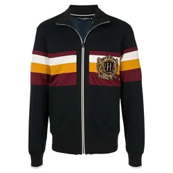 Áo Khoác Nam Dolce & Gabbana D&G Full Zip Blue Cardigan Heraldic G9RI3Z Phối Màu Size 44
