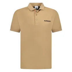 Áo Polo Nam Burberry Hartford Embroidery Logo Check Shirt 8084438 Màu Beige Size S