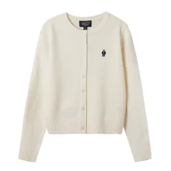 Áo Cardigan Nữ WHOAU Steve R-Neck Cardigan WHCKF1121F Màu Trắng Kem Size S