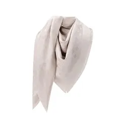 Khăn Quàng Cổ Nữ Louis Vuitton LV Monogram Classic Shawl M71336 Màu Greige
