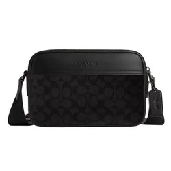 Túi Đeo Chéo Nam Coach Graham Crossbody Bag In Signature Canvas CV921 Màu Đen