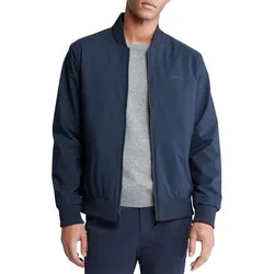 Áo Khoác Nam Calvin Klein CK Matte Logo Zip Bomber Jacket 40FP512 410 CJM Màu Xanh Navy Size S