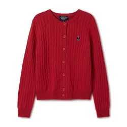 Áo Len Cardigan Nữ WHOAU Steve Cable / WHCKF2101F Màu Đỏ Size M