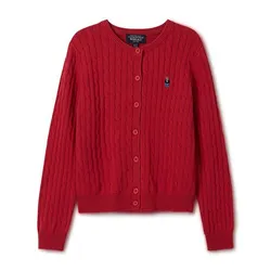 Áo Len Cardigan Nữ WHOAU Steve Cable / WHCKF2101F Màu Đỏ Size S