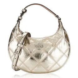 Túi Đeo Vai Tory Burch Willa Metallic Mini Crescent Bag Spark 152037 Gold 
