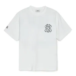 Áo Phông MLB Basic Street Logo Over Fit Tshirt New York Yankees 3ATSB0353-50WHS Màu Trắng Size S