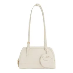 Túi Xách Tay Nữ Charles & Keith CNK Enola Elongated-Handle Bag CK2-30782521 Màu Kem