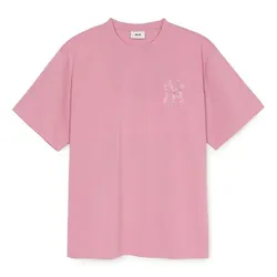 Áo Phông MLB Denimlike Monogram Big Lux Over Fit Tshirt New York Yankees 3ATSM0953-50PKP Màu Hồng Size S