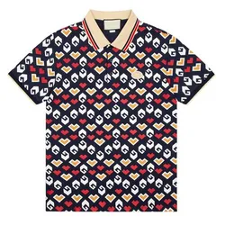 Áo Polo Gucci Heart Short Sleeve Tee Phối Màu Size S