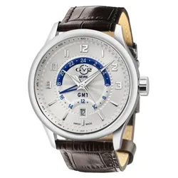 Đồng Hồ Nam Gv2 By Gevril Giromondo Quartz Silver Dial Watch 42301 Màu Trắng Nâu