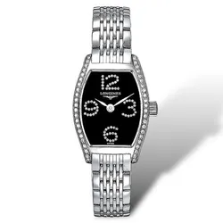 Đồng Hồ Nữ Longines Quartz L2.175.0.57.6 Evidenza Diamond Arabic Bracelet Màu Đen Bạc