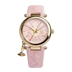 Đồng Hồ Nữ Vivienne Westwood Orb Gold Pink Leather Quartz VV006PKPK Màu Hồng Phối Vàng