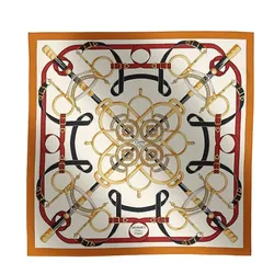 Khăn Lụa Nữ Hermès Eperon D'Or Forever Scarf 90 Màu Kem