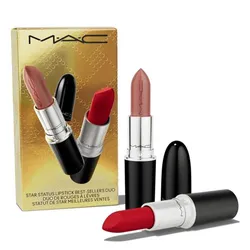 Set Son MAC Star Status 707 RuBy Woo Màu Đỏ Thuần + 540 Thanks Màu Hồng Nâu Nude