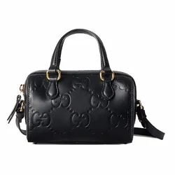 Túi Xách Nữ Gucci GG Speedy Super Mini Top Handle Bag Black Màu Đen