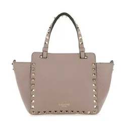 Túi Xách Tay Nữ Valentino Garavani Rockstud Small Handbag Màu Be Hồng N-QL