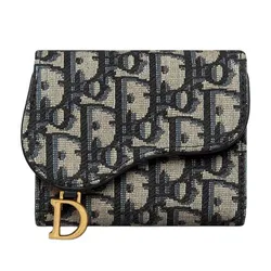 Ví Đựng Thẻ Nữ Dior Saddle Flap Card Holder S5912CTZQ_M932 Màu Xanh 