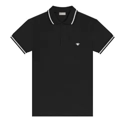 Áo Polo Nam Dior With Bee Embroidery Black Cotton Piqué 733J805B0373_C970 Màu Đen Size S