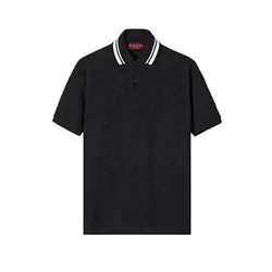 Áo Polo Nam Gucci GG Stretch 598956 XJGRT 1043 Black Màu Đen Size XS