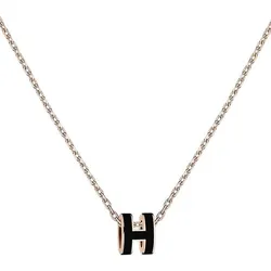 Dây Chuyền Jewery Luxury Mini Pop H Pendant Vàng 18k Màu Vàng Đen