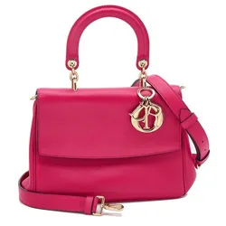 Túi Xách Nữ Christian Dior Pink Leather Small Be Dior Flap Top Handle Bag Màu Hồng
