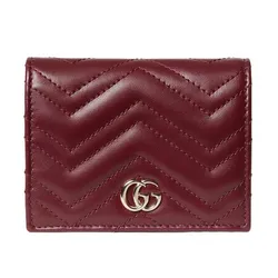 Ví Nữ Gucci GG Marmont Card Case Wallet 466492 DTDHV 6207 Màu Đỏ Đô
