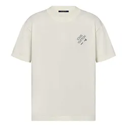 Áo Phông Nam Louis Vuitton LV Signature Short-Sleeved 1AATX6 Tshirt Màu Trắng Size S