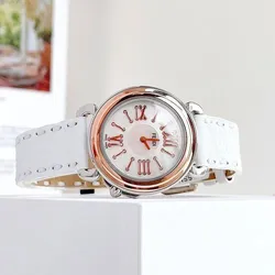 Đồng Hồ Nữ Fendi Selleria Ladies White Leather Watch Màu Trắng