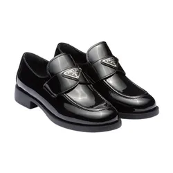 Giày Lười Nữ Prada Patent Leather Loafers Black 1D168N 069 F0002 F 025 Màu Đen Size 36.5
