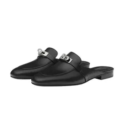 Giày Sục Nữ Hermès Oz Mule H212295Z 01355 Màu Đen Size 37