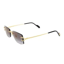 Kính Mát Unisex Cartier CT0550S 001 56 Sunglasses Màu Xám Vàng