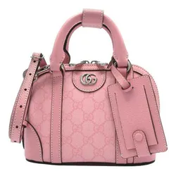 Túi Đeo Chéo Nữ Gucci GG Supreme Mini Dome Bag Màu Hồng