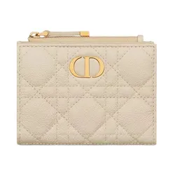 Ví Nữ Dior Caro Dahlia Wallet S5173UWHC_M49U Màu Ivory